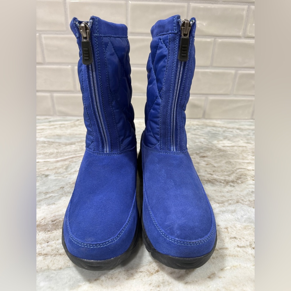 Lands’ End Winter Boots Blue Suede Women’s Size 8